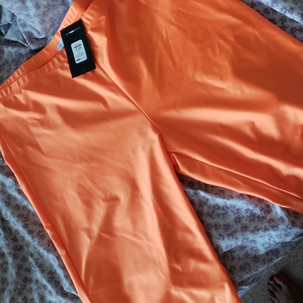 Orange biker shorts